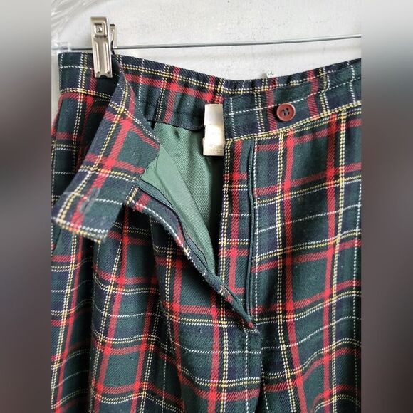 Koret High Waisted Pleated Lined & Pocketed Wool Blend Tartan Plaid Pants Sz 10 - Picture 9 of 16